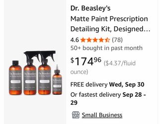 Dr. Beasley's Matte Paint Prescription Detailing Kit