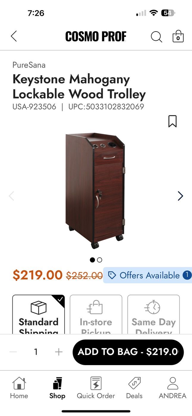 Lockable Wood Trolley