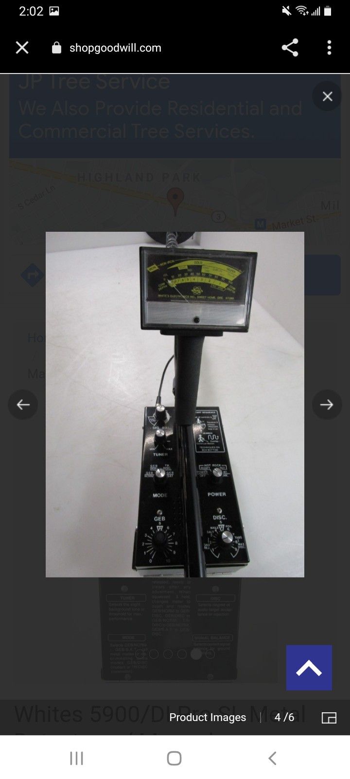 Whites 5900/DI Pro SL Metal Detector