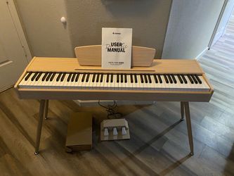 Donner 88 Key Full-Weighted Digital Piano Beautiful Wood Finish Fashion Appearance French DREAM Powerful Sound Source 2 Stereo Surround Speakers Teach