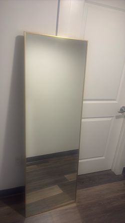 Full Length Floor Mirror Gold Thin Frame