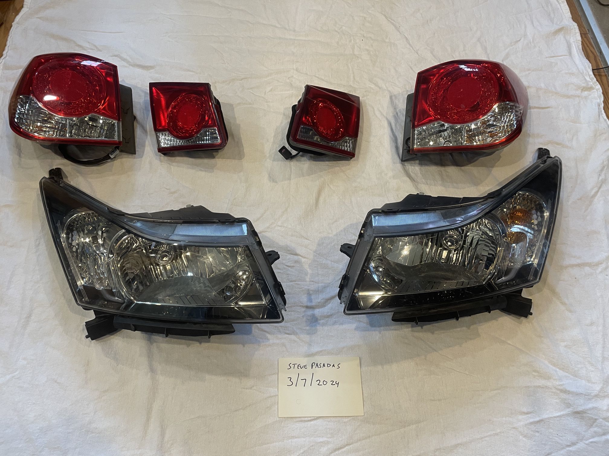 2011 To 2016 Chevy Cruze Headlight And Tail Light Set