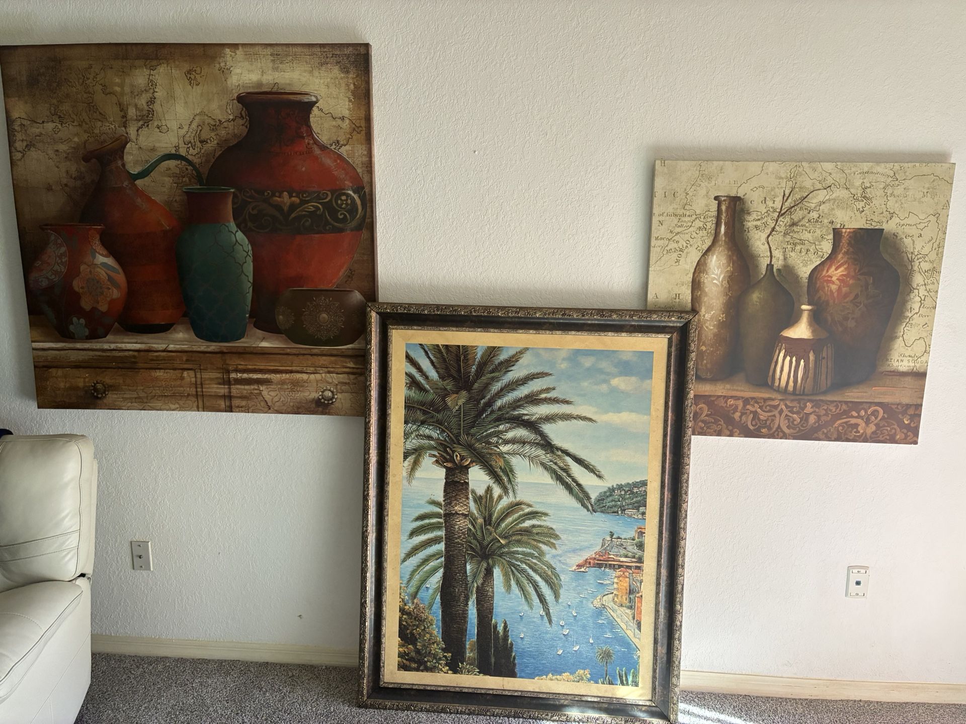 Set of 3 Framed Wall Art Paintings – Decorative Home Décor