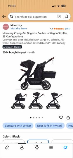 Momcozy ChangeGo Single to Double Stroller