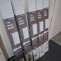 Cordless 1 in. Vinyl Mini Blind Window Shade 35”*64”