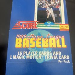 1989 Score Major League Baseball Box
