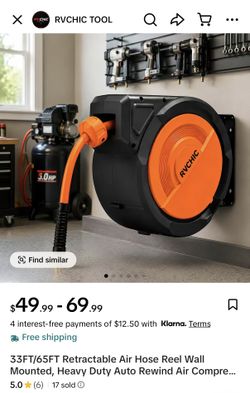 33FT Retractable Air Hose Reel – Brand New
