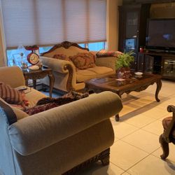Living Room Set. Couch , Loveseat , Chair, Coffee Table And End Table