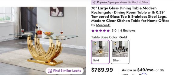 Dining table