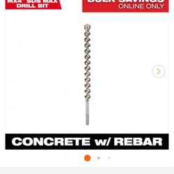 Milwaukee 1 in. x 21 in. SDS-MAX 4-Cutter Solid Carbide Drill Bit