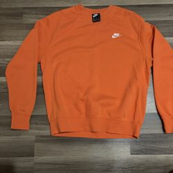 M Orange Nike Crewneck