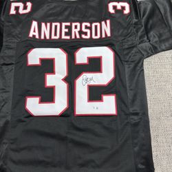 Jamal Anderson Signed Autograph Custom Jersey - Atlanta Falcons -Beckett Coa -