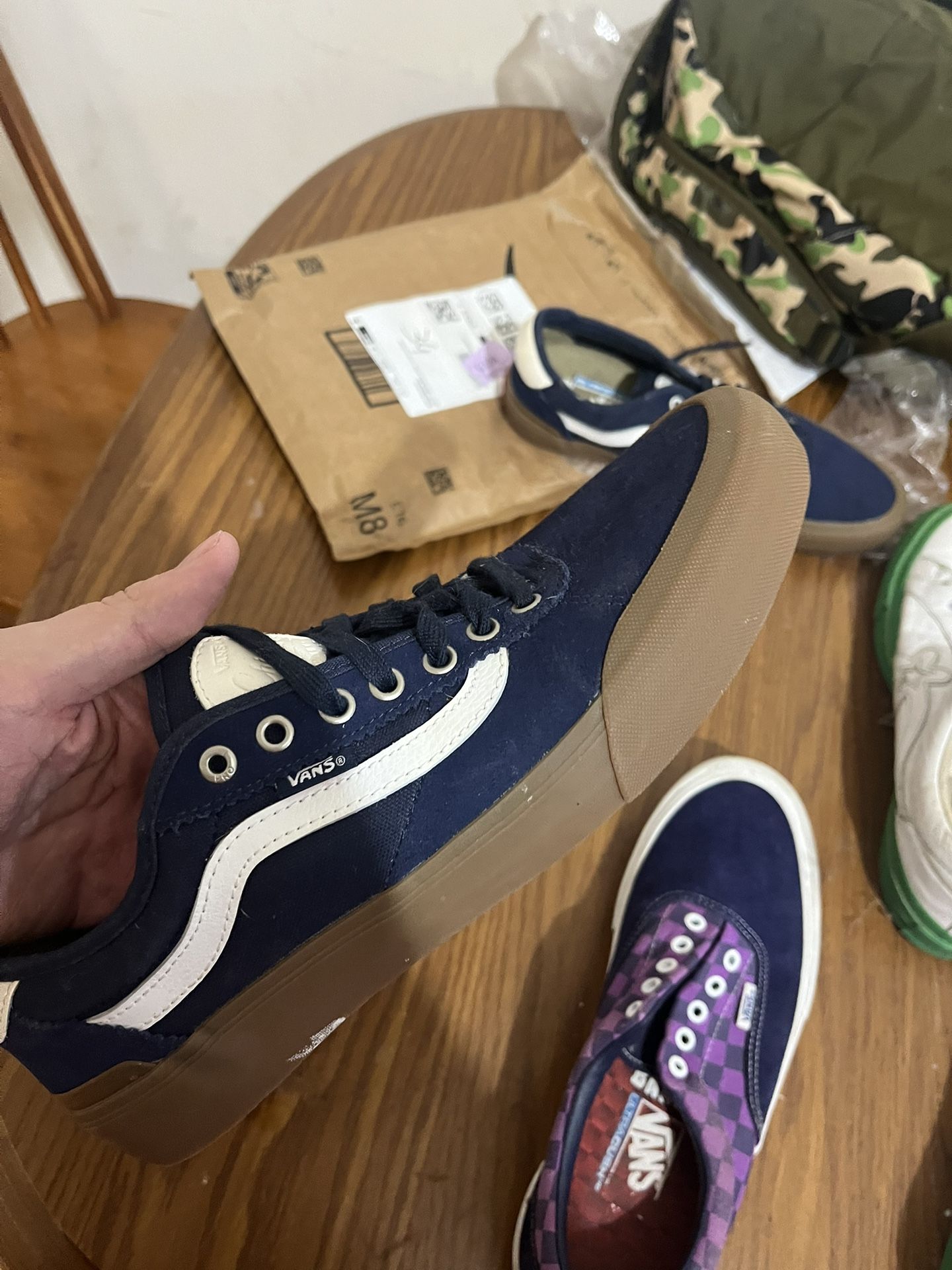 Navy And Gum Vans