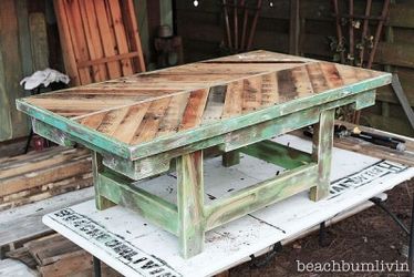 custom made reclaim wood coffee table