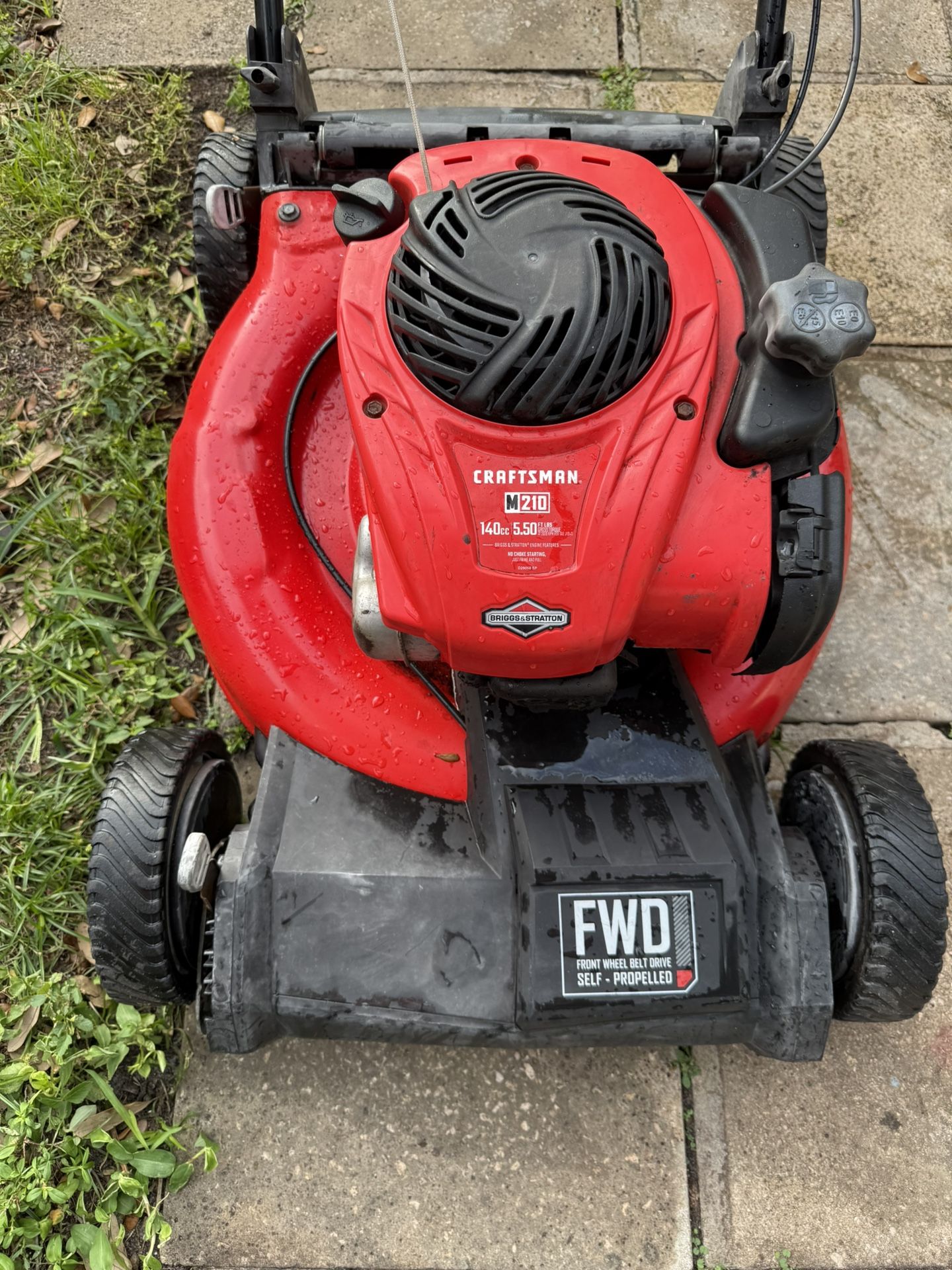 Lawn Mower Craftsman Excellent Condition Front Wheel Drive Self Propelled Work Perfect