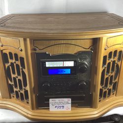 6-in-1 Wooden Stereo System, TR-W068, WORKS!!