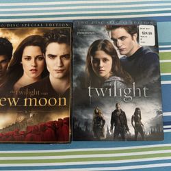 2 DVD’s Twilight & The Twilight Saga New Moon