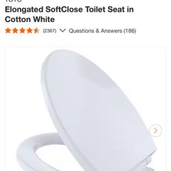 TOTO Elongated SoftClose Toilet Seat in Cotton White