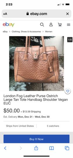 London fog pink ostrich handbag Like New!!