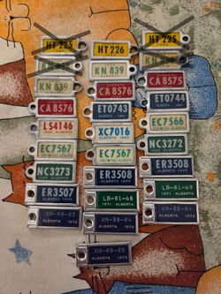 Canadian license plate keychains