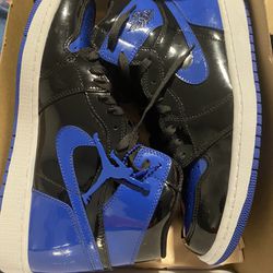 Air Jordan High OG Blue Black Patent Leather
