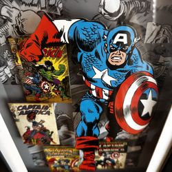 LOT Captain America $45 for all OBO Marvel’s Officially Licensed Wall Art, Figurine & PEZ Dispenser