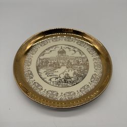 Montana Crest-O-Gold Sabin Warranted 22k Vintage State Souvenir Plate
