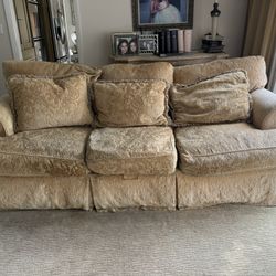 Down-filled Sofa With Love Seat With Ottomon