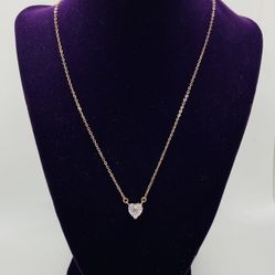 Heart Pendant Rose Gold Silver Plated