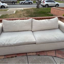 CREME 2-SEAT SOFA AND 1-SEAT SOFA W/ OTTOMAN