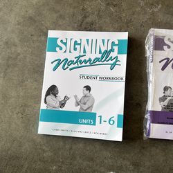 ASL textbooks signing naturally w/discs