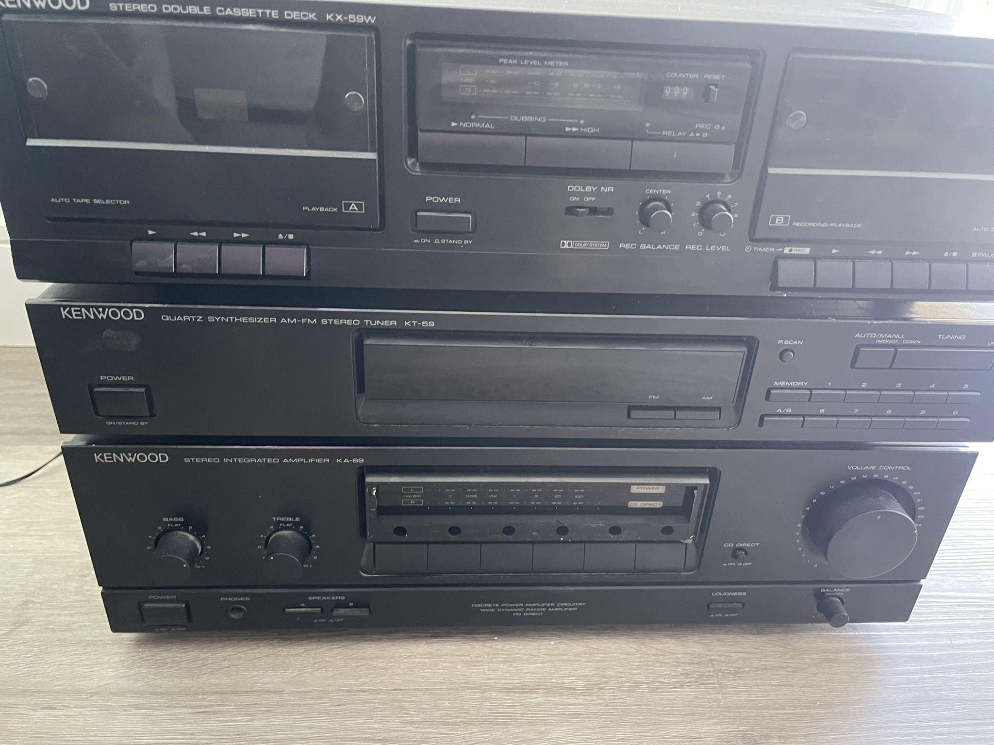 Kenwood Stereo, Synthesizer, Cassette Setup