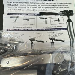 Adjustable fishing rod holder mount 