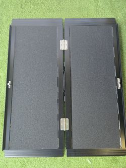 3FT Portable Wheelchair Ramp with Quick-Lock, Black Seamless Non-Slip Aluminum Folding Handicap Ramp,Threshold Ramp for Doorways