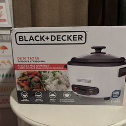 Black + Decker 16 Cup Rice Cooker And Steamer 