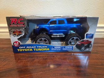 NKOK Mean Machines 1:16 scale radio-controlled blue Toyota Tundra.