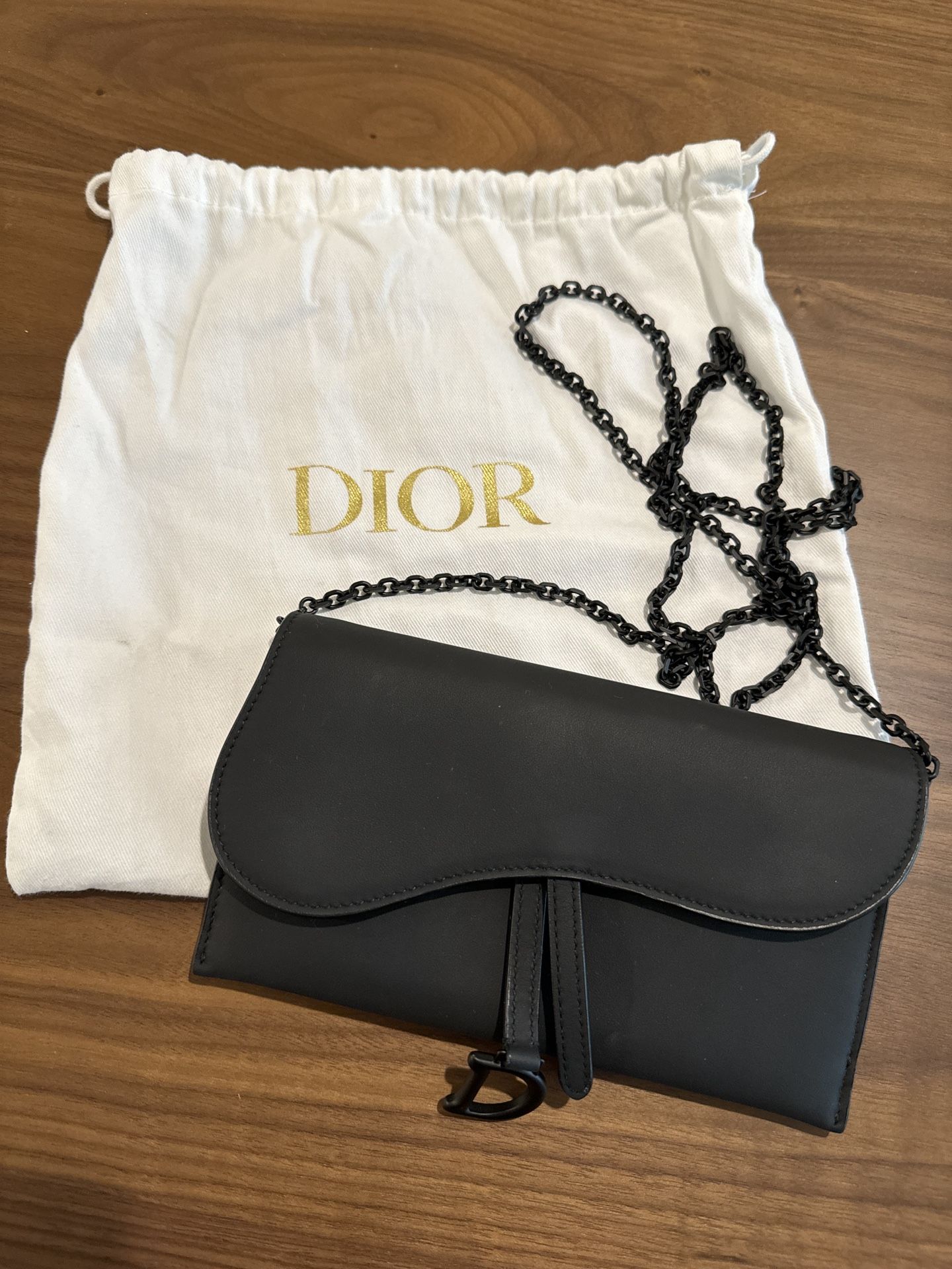 Dior Long Saddle wallet With chain