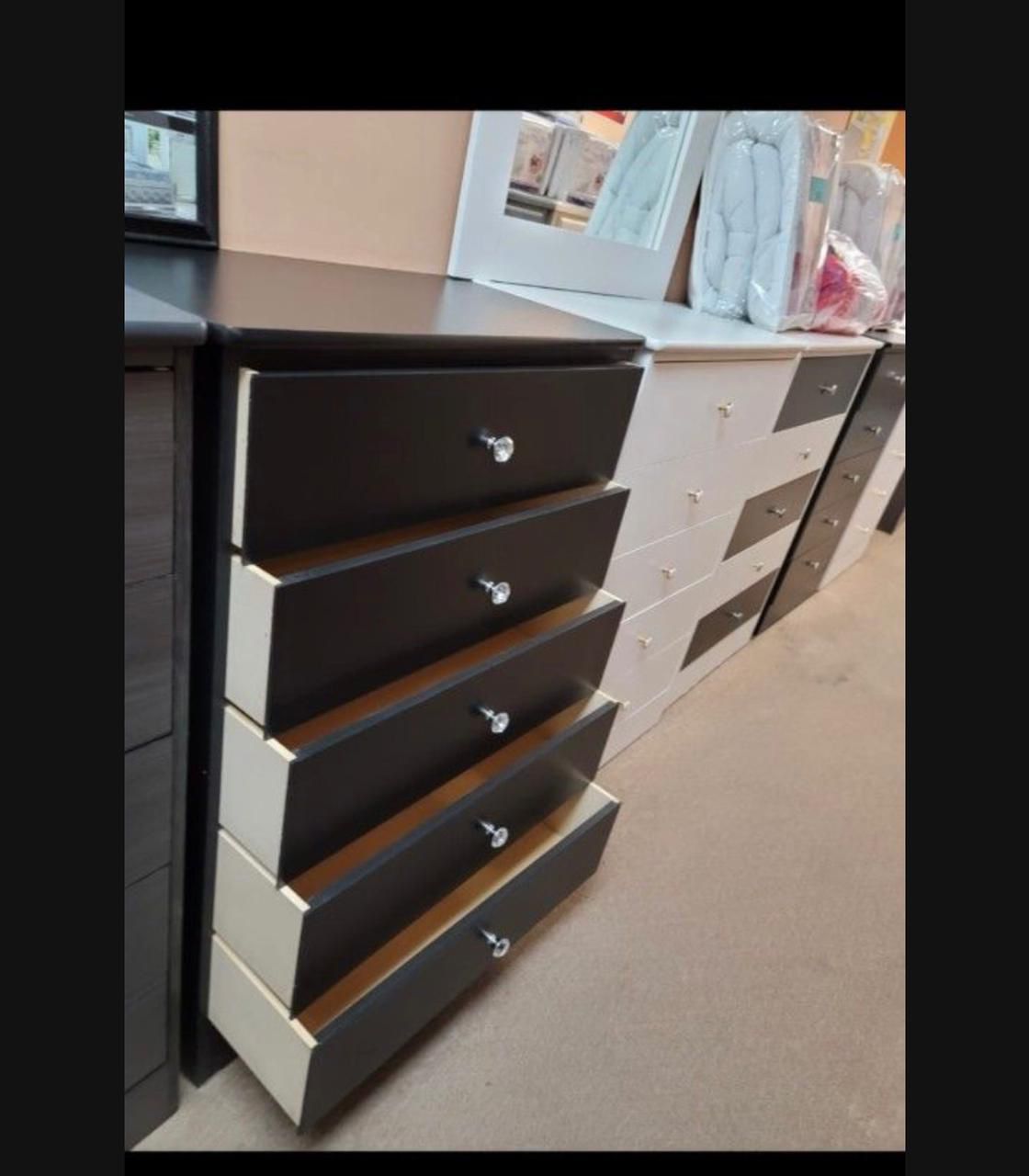 Conpress Wood Dresser With Diamonds 💎  Knobs $154 New Ready To Go Home 