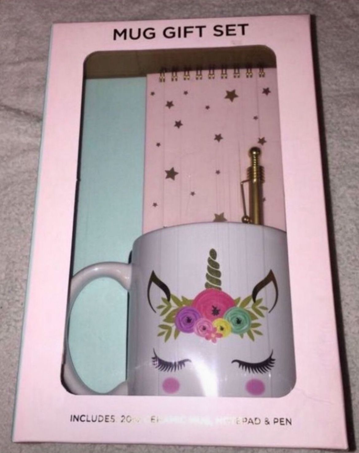 Unicorn Gift Set Notebook Cup Pen