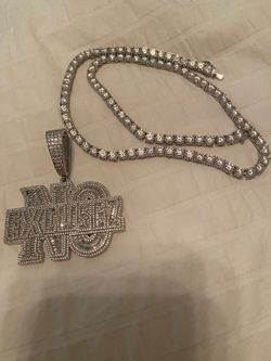 5mm tennis chain and pendant