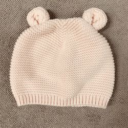 Baby Gap Garter Bear Hat in Milkshake Pink