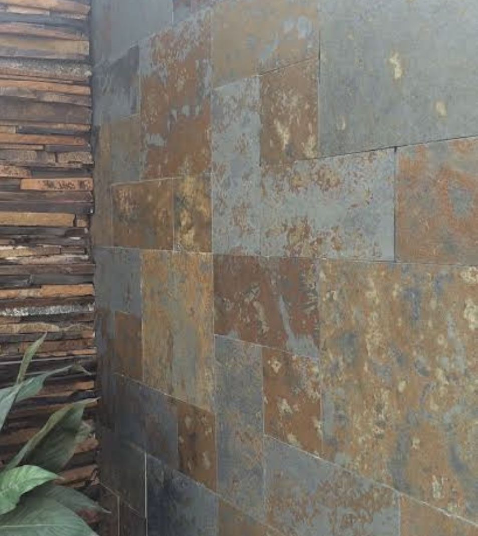 Remate De 7 Paletas De Bello Material Para Terraza Paredes O Piso Mármol Travertino Granito Verde Jade Pizarra Negra Y Color Oxidada Una Belleza