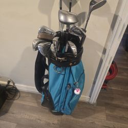 GOLF  CLUBS  COMPLETE  SET (14 CLUBS) WITH  GOLF  BAG 