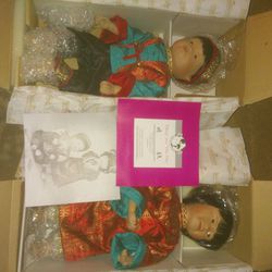 Pair Of 14" Fine Porcelain Oriental Collector's Dolls " MING & MEI-MEI" $75.00 For Both Dolls