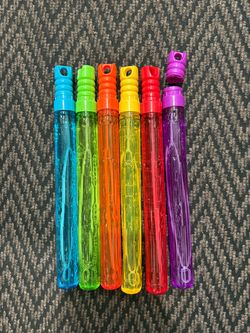Rainbow Bubble Wand Tubes Set of 6