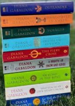Outlander books and cup