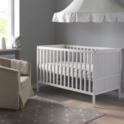 Ikea Solid Wood Baby Crib/Toddler Bed