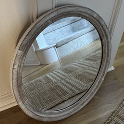 23 1/2” Round Solid Wood Mirror NEW