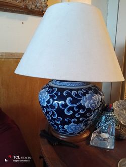 Lamps blue and white