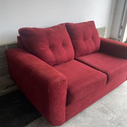 Red Loveseat Sofa // Can Have It Delivered For Free 